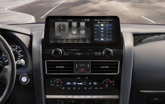 2023 Nissan Armada touchscreen and front console | Carlock Nissan Of Tupelo in Tupelo MS